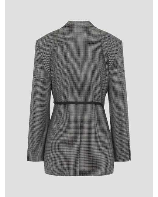 Balenciaga Gray Wrap Tailored Jacket