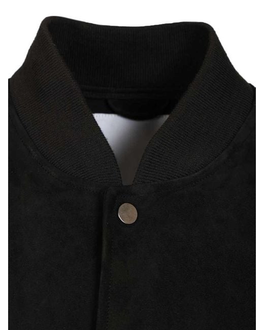 Blusotto Black Elthon Suede Bomber Jacket for men