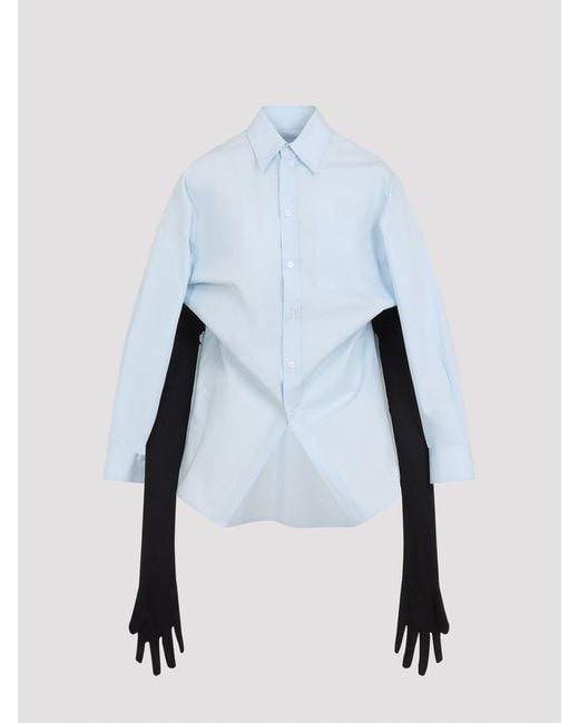 MM6 by Maison Margiela Blue Cotton Shirt
