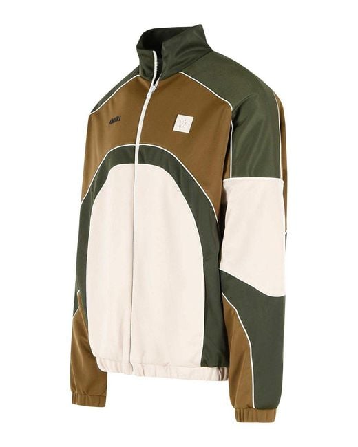 Amiri Green Track Polyester And Cotton Jacket for men