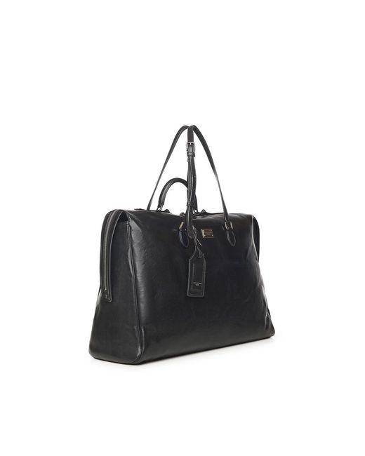 Dolce & Gabbana Black Vittoria Leather Bag for men