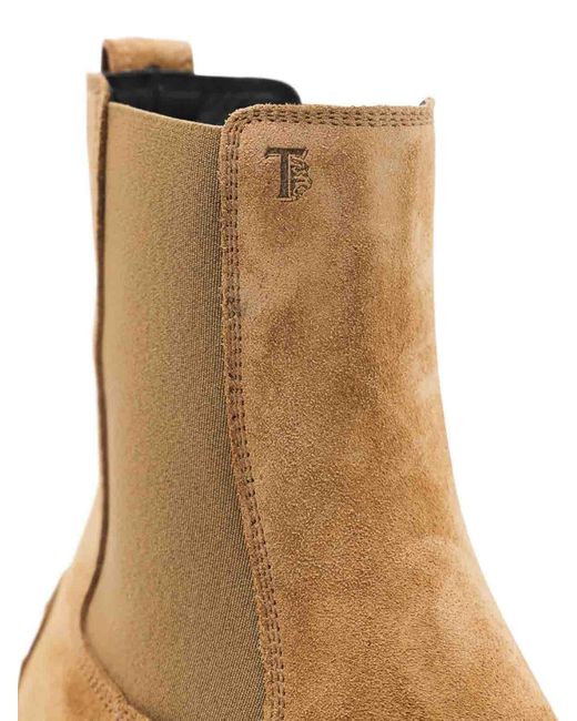 Tod's Brown Suede Platform Boots