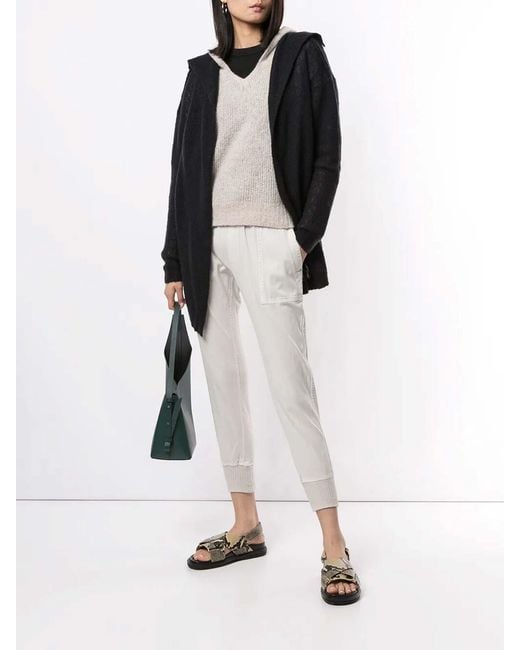James Perse White Mixed Media Pant