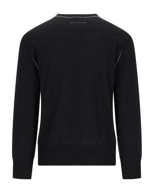 MM6 by Maison Margiela Blue Logo Sweater for men
