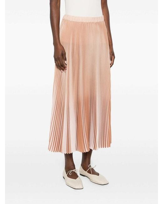 Fabiana Filippi Pink Pleated Maxi Skirt