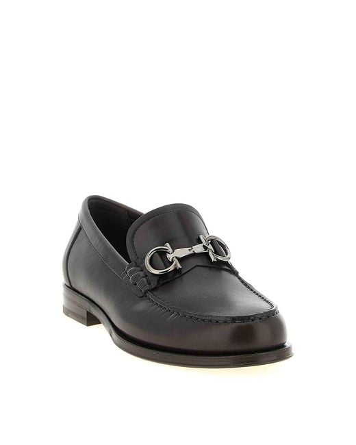 Ferragamo Black Teatro Loafers for men