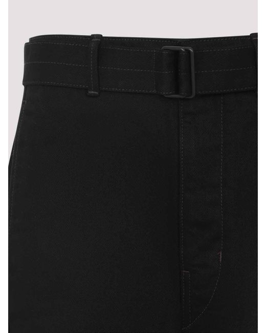 Lemaire Black Twisted Belted Pants
