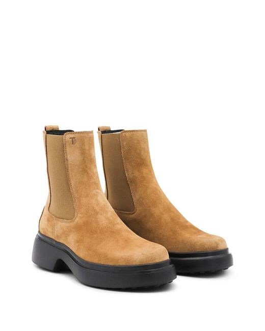 Tod's Brown Suede Platform Boots