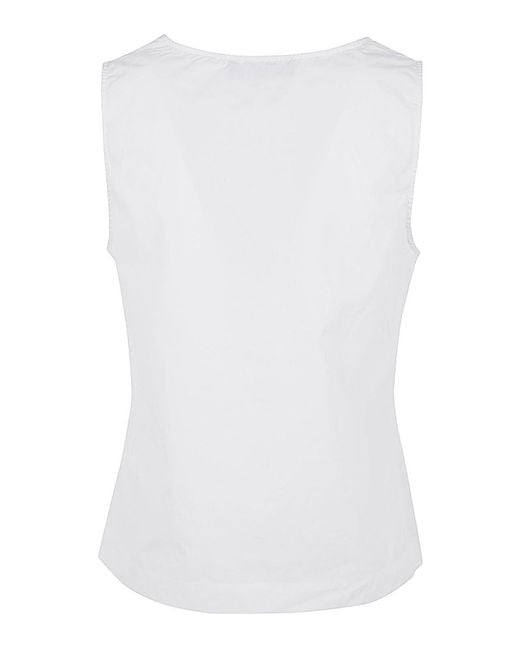 Maria Calderara White Basic Top