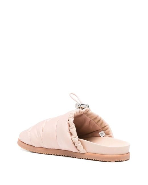 Moncler Pink Padded Mules