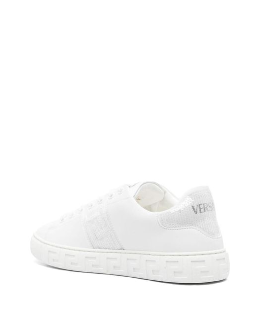 Sneaker Con Greca di Versace in White