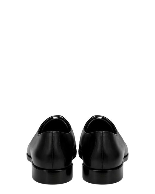 Franzese Collection Black Derby Lace-Ups for men