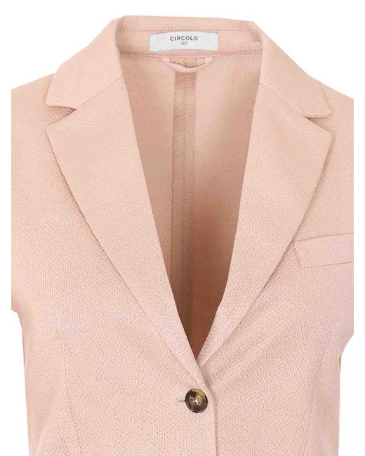 Circolo 1901 Pink Single Breasted Jacket