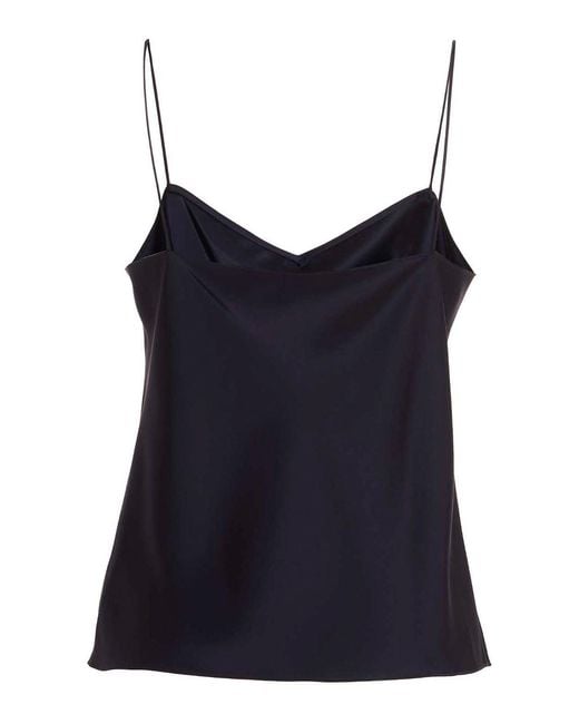 Theory Blue Satin Top