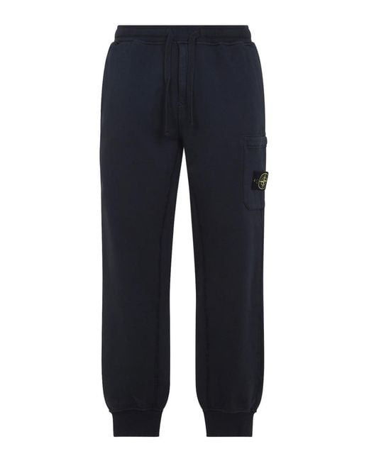 Stone Island Blue Cotton Pants for men