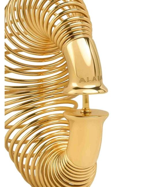 Alaïa Metallic Small Spiral Earrings