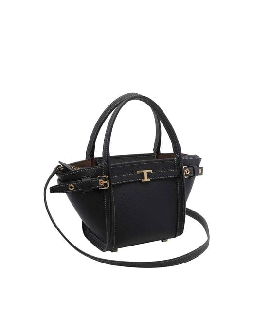 Tod's Black Mini Tim Shopping Bag
