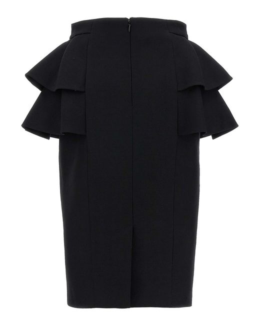 Valentino Garavani Black Crepe Couture Skirt