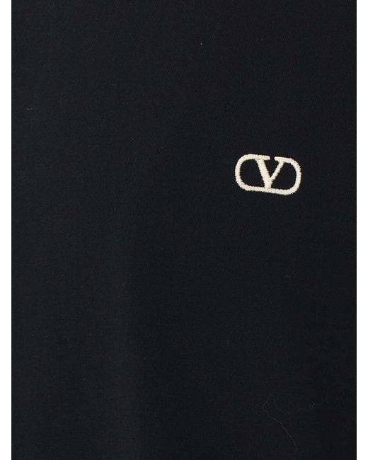 Valentino Garavani Black Vlogo Siganture T-Shirt for men