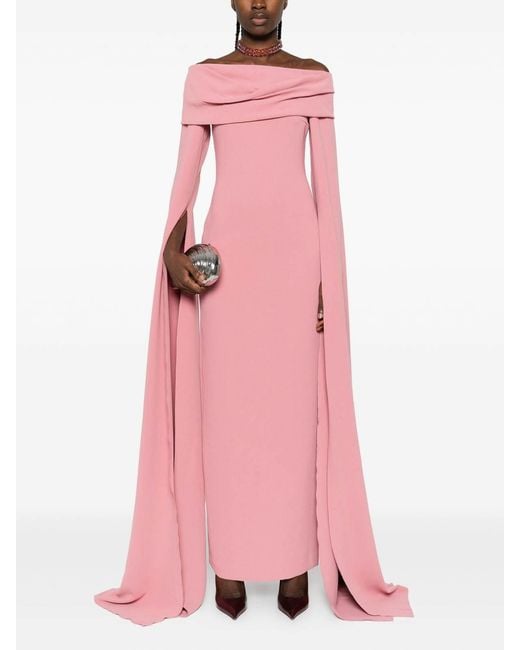 Solace London Pink Nuri Midi Dress