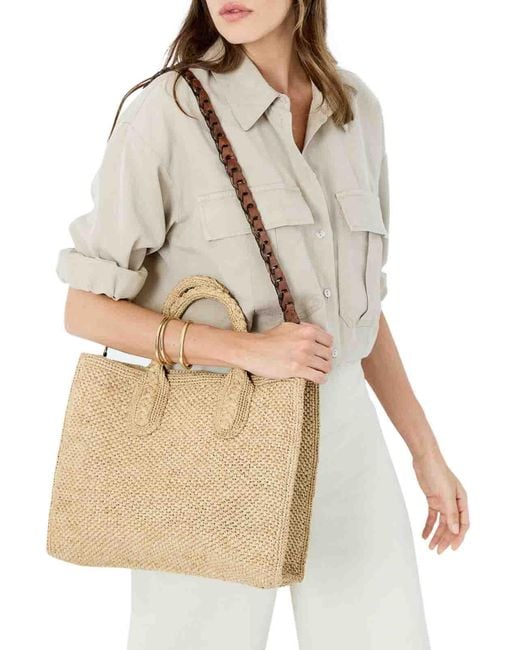 IBELIV Natural Rary Tea Raffia Bag