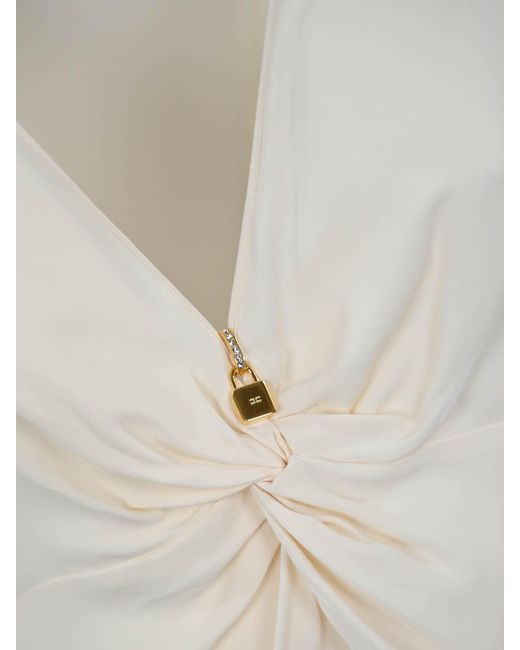Elisabetta Franchi White Cropped Blouse For Wo