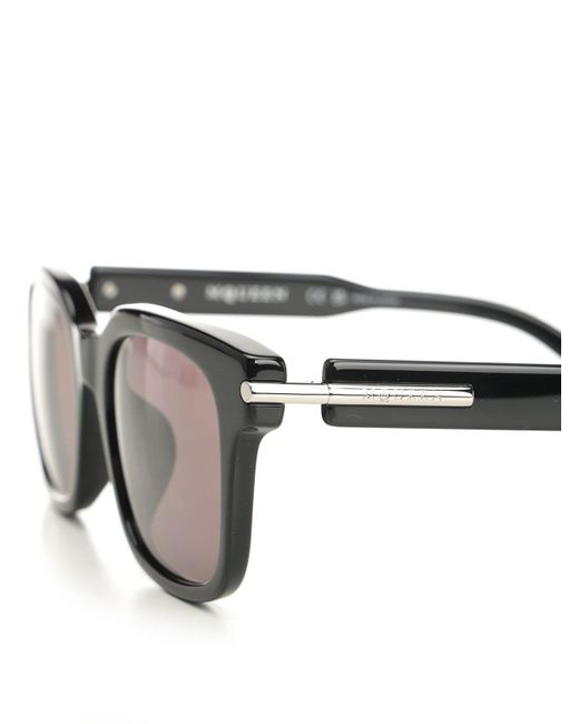 McQueen Gray City Rectangular Frame Sunglasses for men