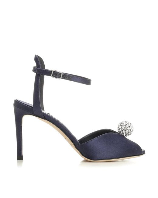 Jimmy Choo Blue Sacora 85 Sandal