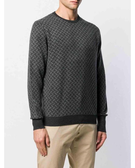 Drumohr Gray Crew-Neck Sweater for men
