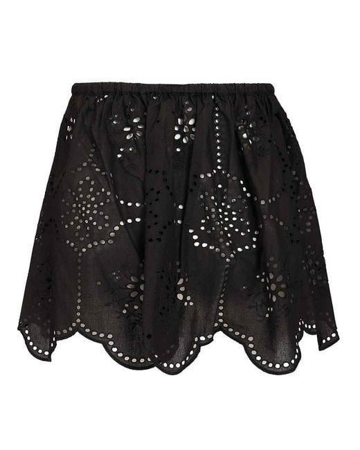 Matteau Black Broderie Mini Skirt