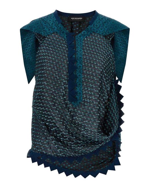 Kiko Kostadinov Blue Weathervane Top