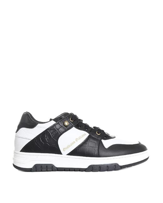 Giuliano Galiano Black Legend Low-Top Leather Sneakers for men
