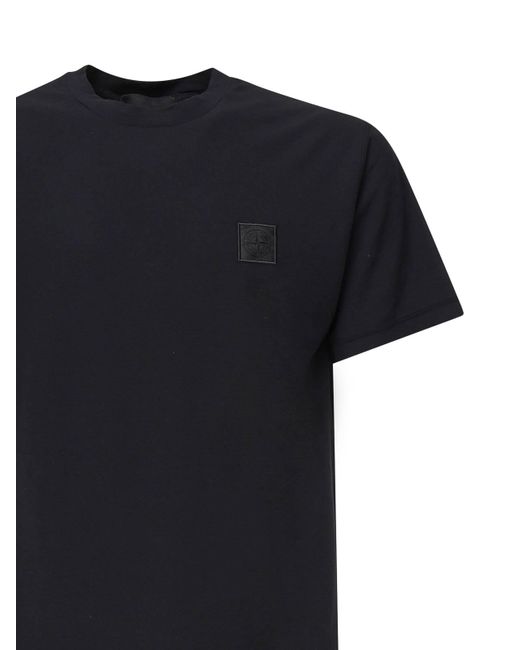 Stone Island Black Ghost Cotton T-Shirt for men