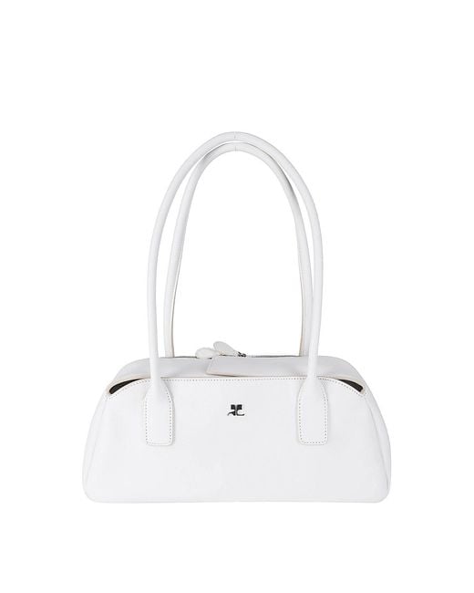 Courreges White Strip Leather Bag