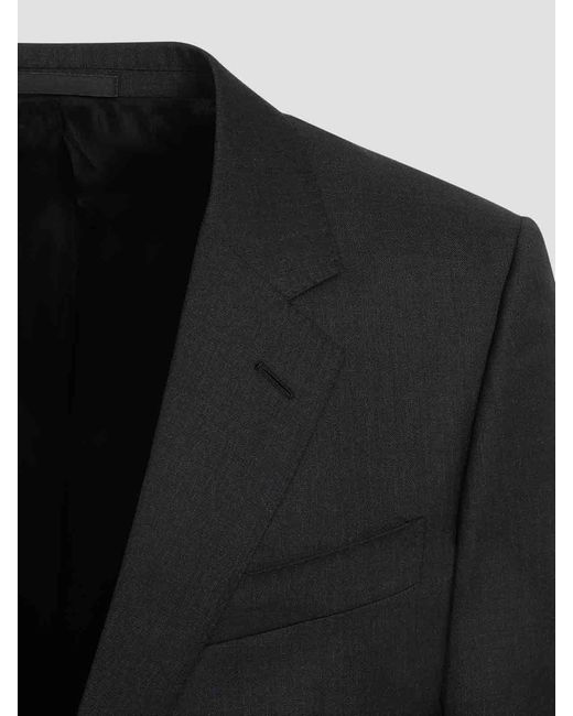 Lanvin Black Single Breasted Tailored Jacket for men