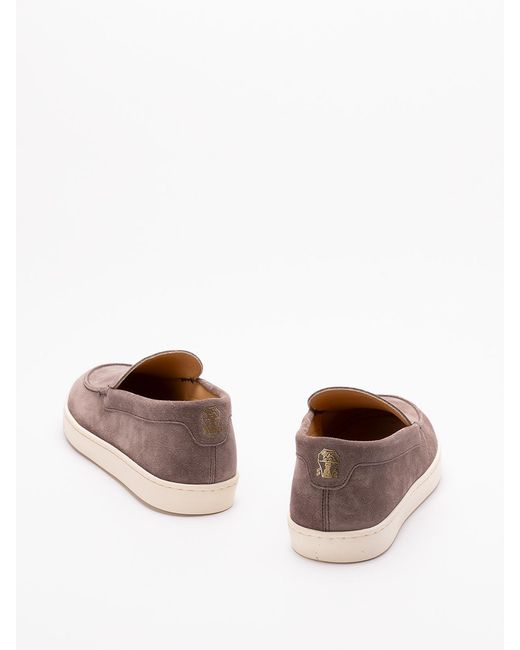 Brunello Cucinelli Brown Slip-Ons for men