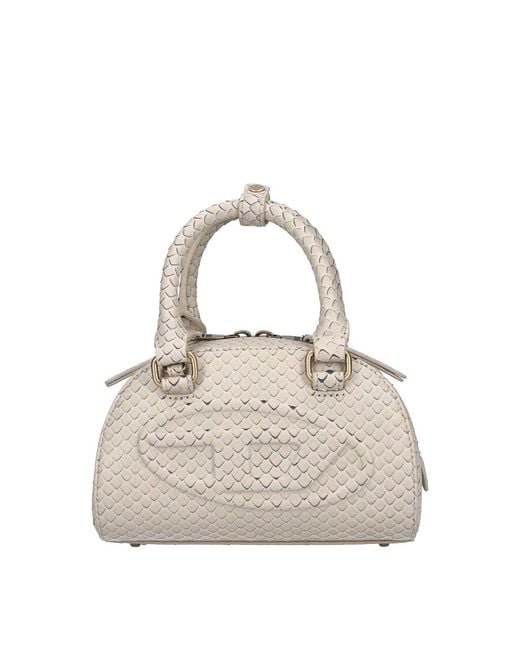 DIESEL White Shoulder Bag 1Dr Dome