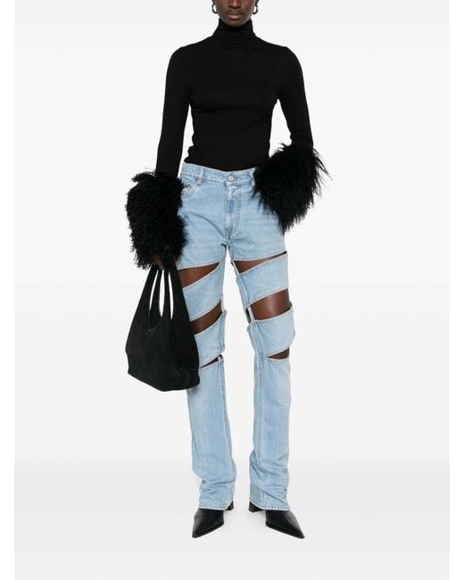 Coperni Blue Jeans With Cut-Out Detail