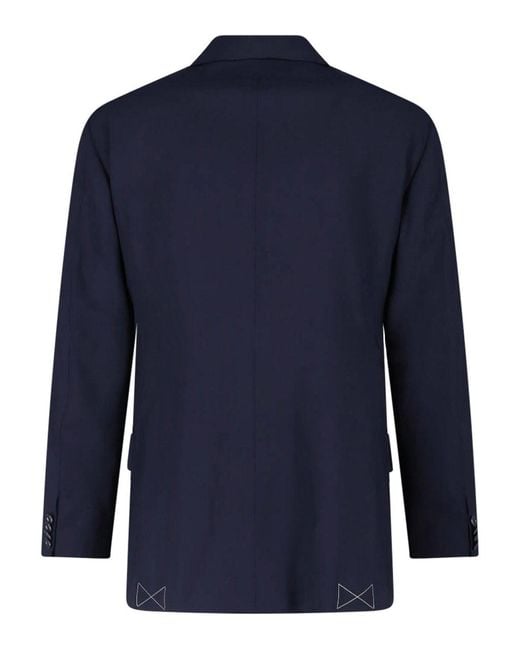 Cesare Attolini Blue Double-Breasted Suit for men
