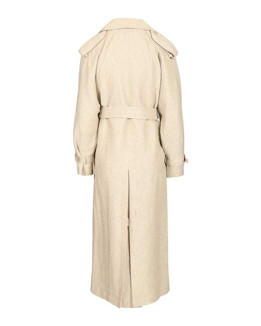 Max Mara Natural Trench Double Breasted Coat