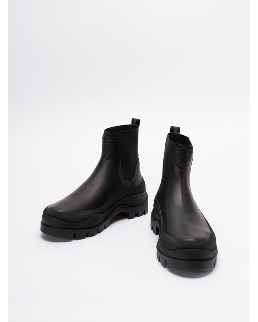 Moncler Black `larue` Chelsea Boots for men
