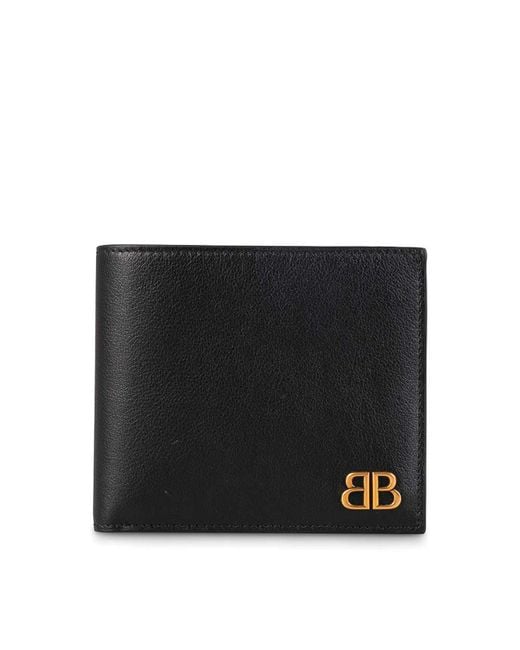 Balenciaga Black Monaco Square Wallet for men