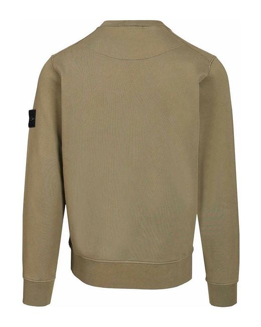 Stone Island Green Organic Cotton Sweatshirt for men