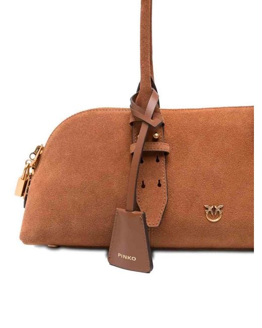 Pinko Brown Big Bowling Bag Horizontal