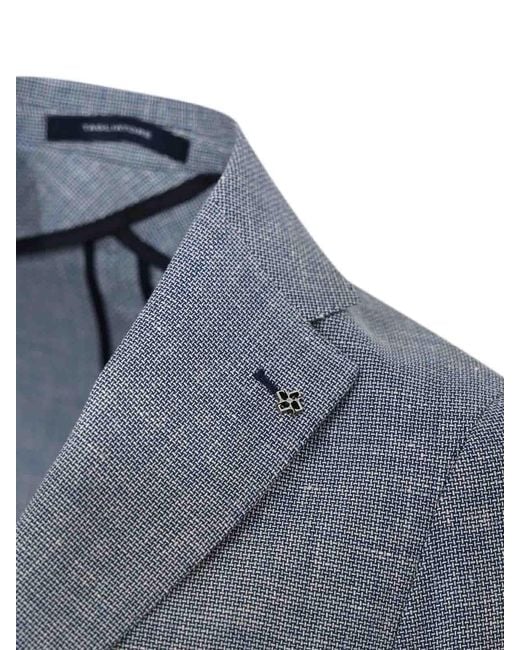 Tagliatore Blue Single-Breasted Jacket for men