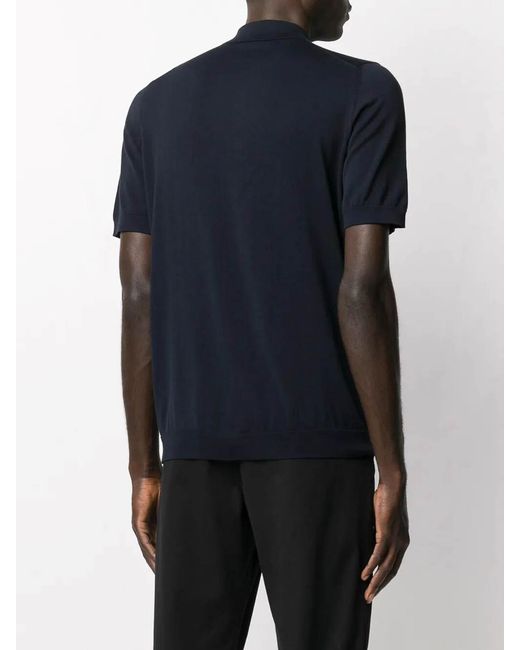 Drumohr Blue Logo Polo for men