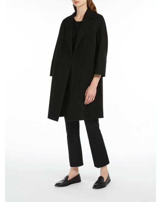 Max Mara Black Double Wool Short Coat