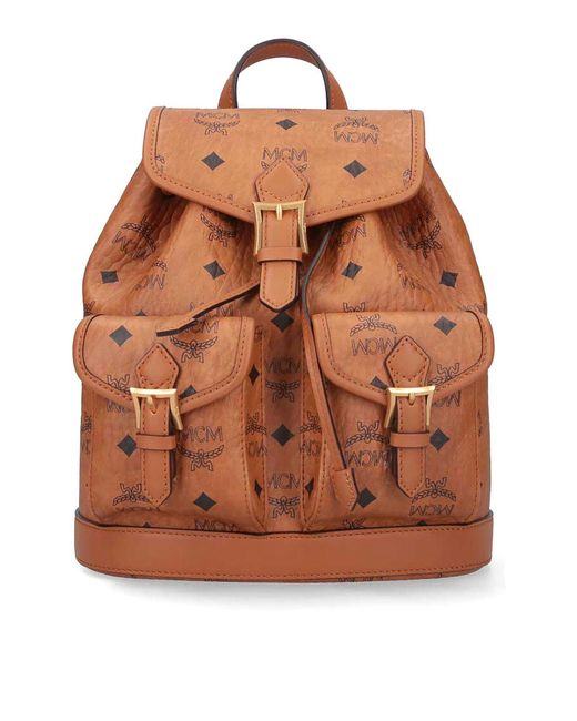 MCM Brown Mini Backpack