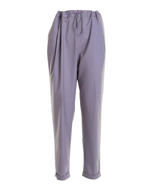 Fabiana Filippi Purple Wool Tailored Pants