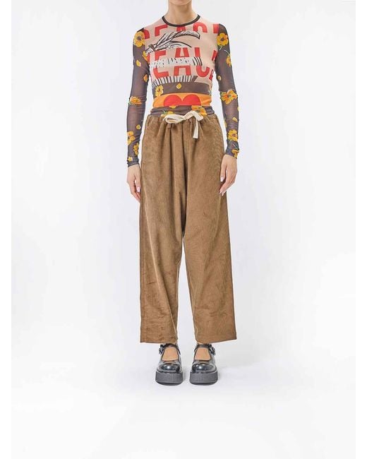 Moschino Brown Velvet Pants